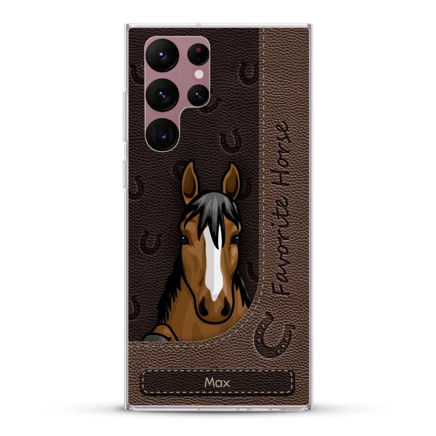 Peeking horses leather Look - Personalized Phone Case