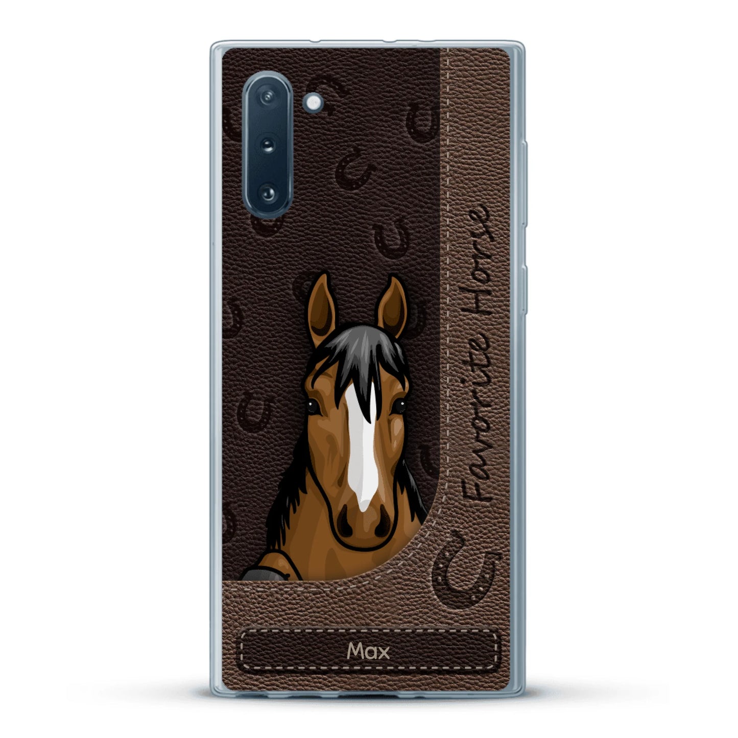 Peeking horses leather Look - Personalized Phone Case