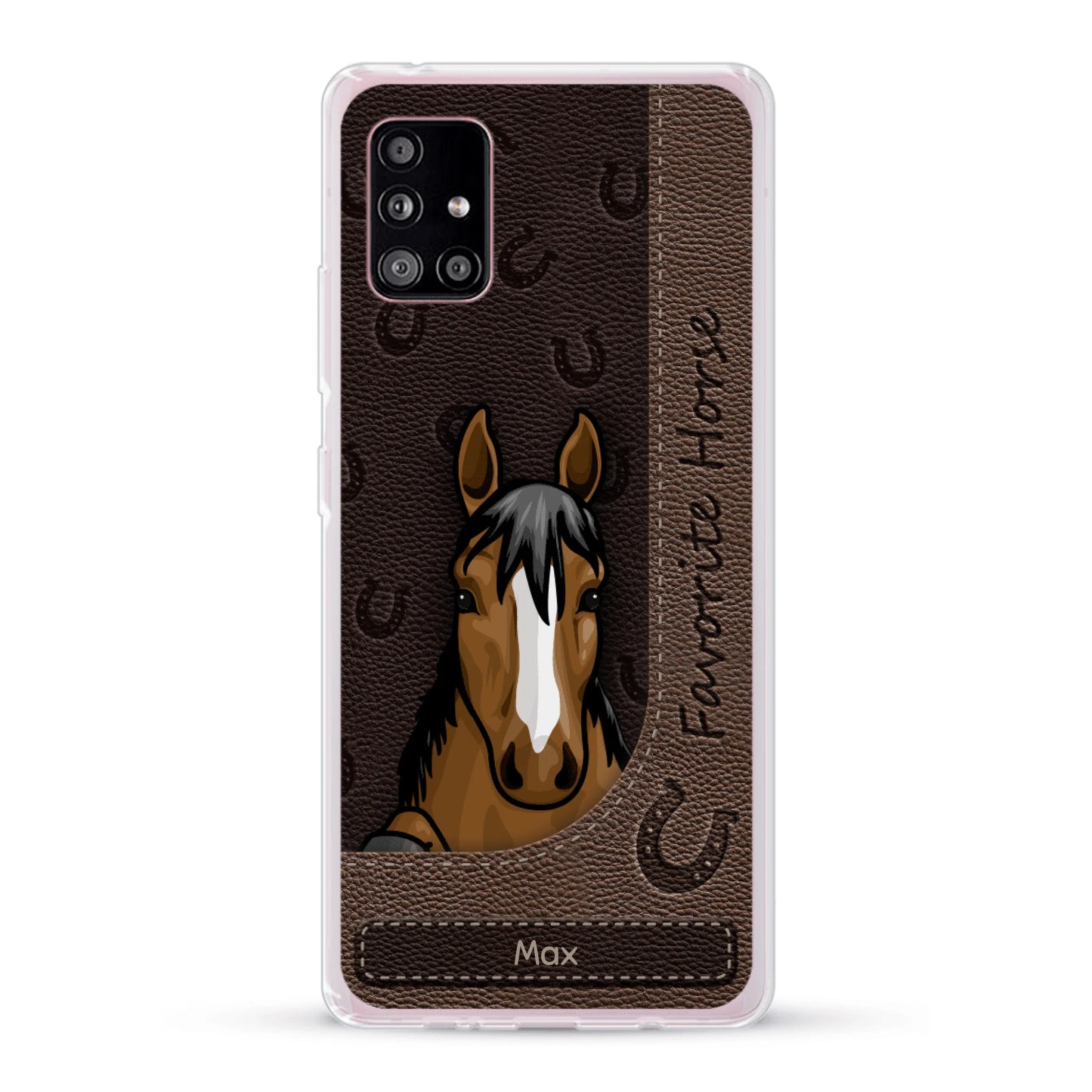 Peeking horses leather Look - Personalized Phone Case