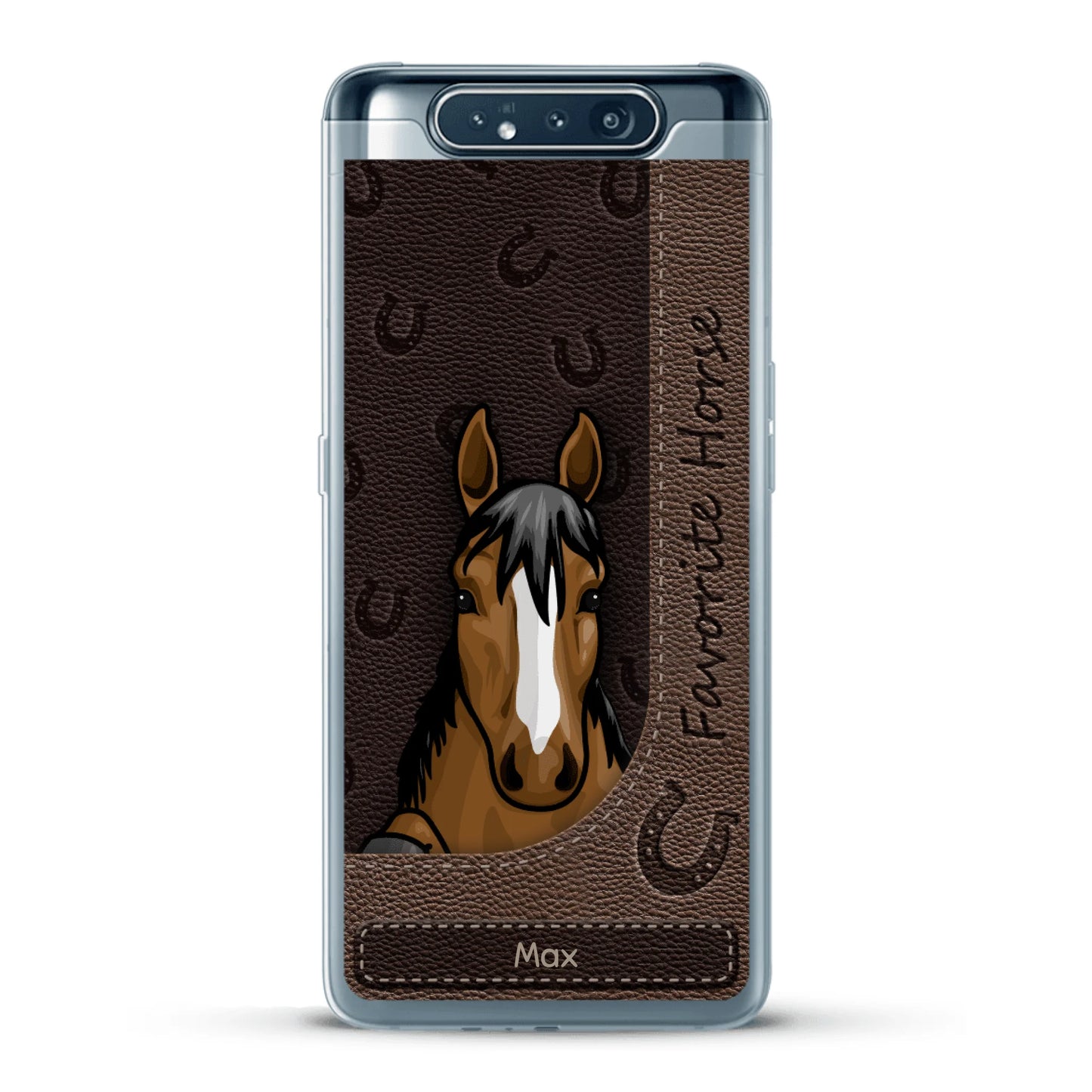 Peeking horses leather Look - Personalized Phone Case