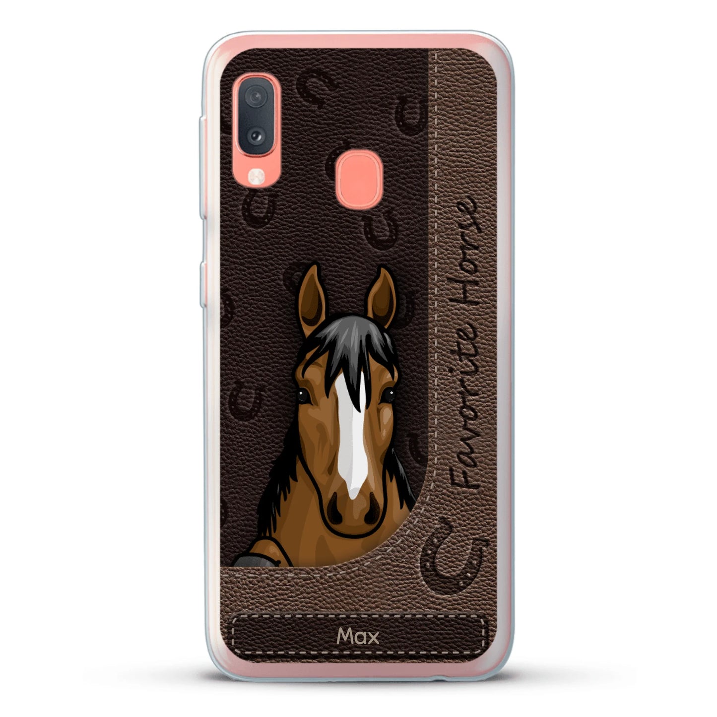 Peeking horses leather Look - Personalized Phone Case