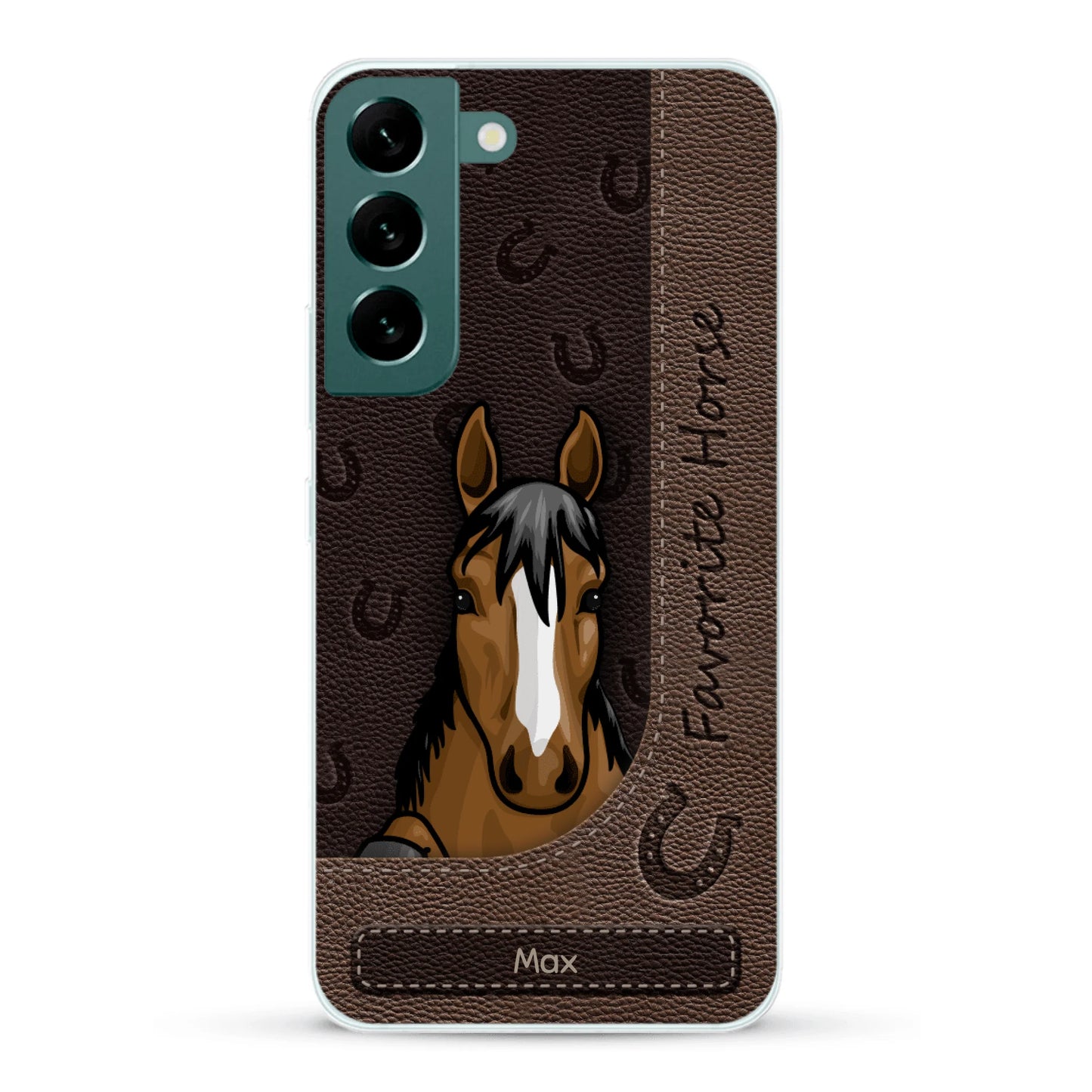 Peeking horses leather Look - Personalized Phone Case