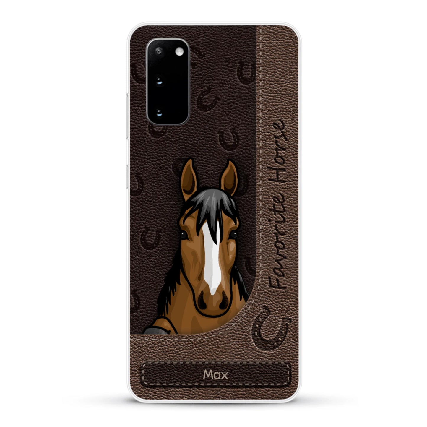 Peeking horses leather Look - Personalized Phone Case