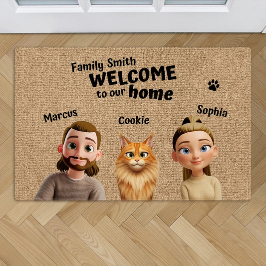 Our home - Personalized Doormat