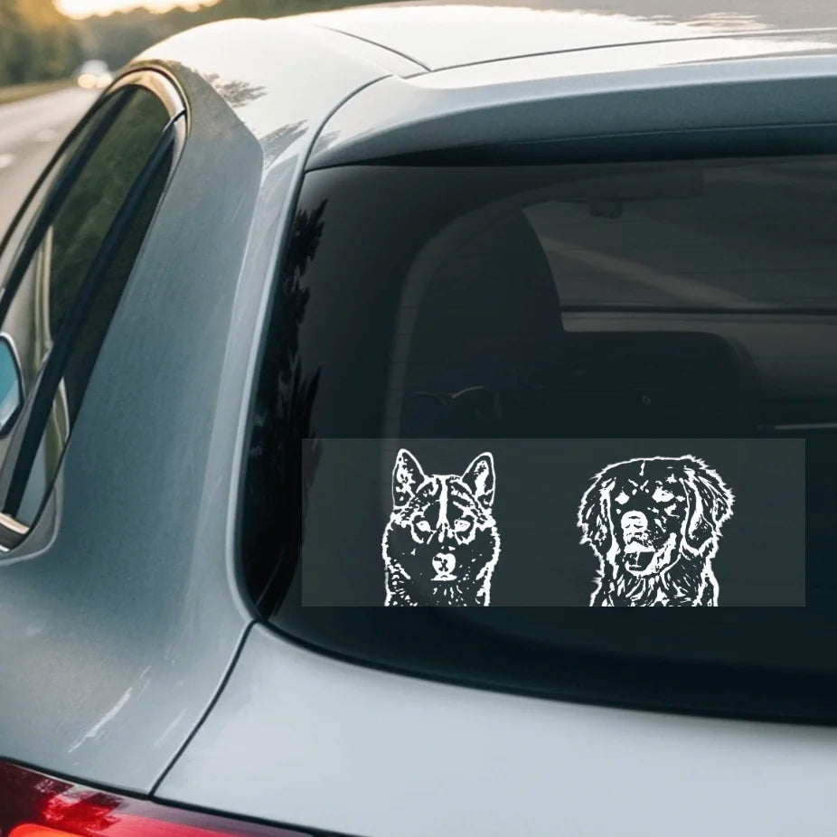 Pet Portrait - Personalized Car Sticker