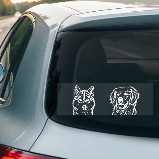 Pet Portrait - Personalized Car Sticker