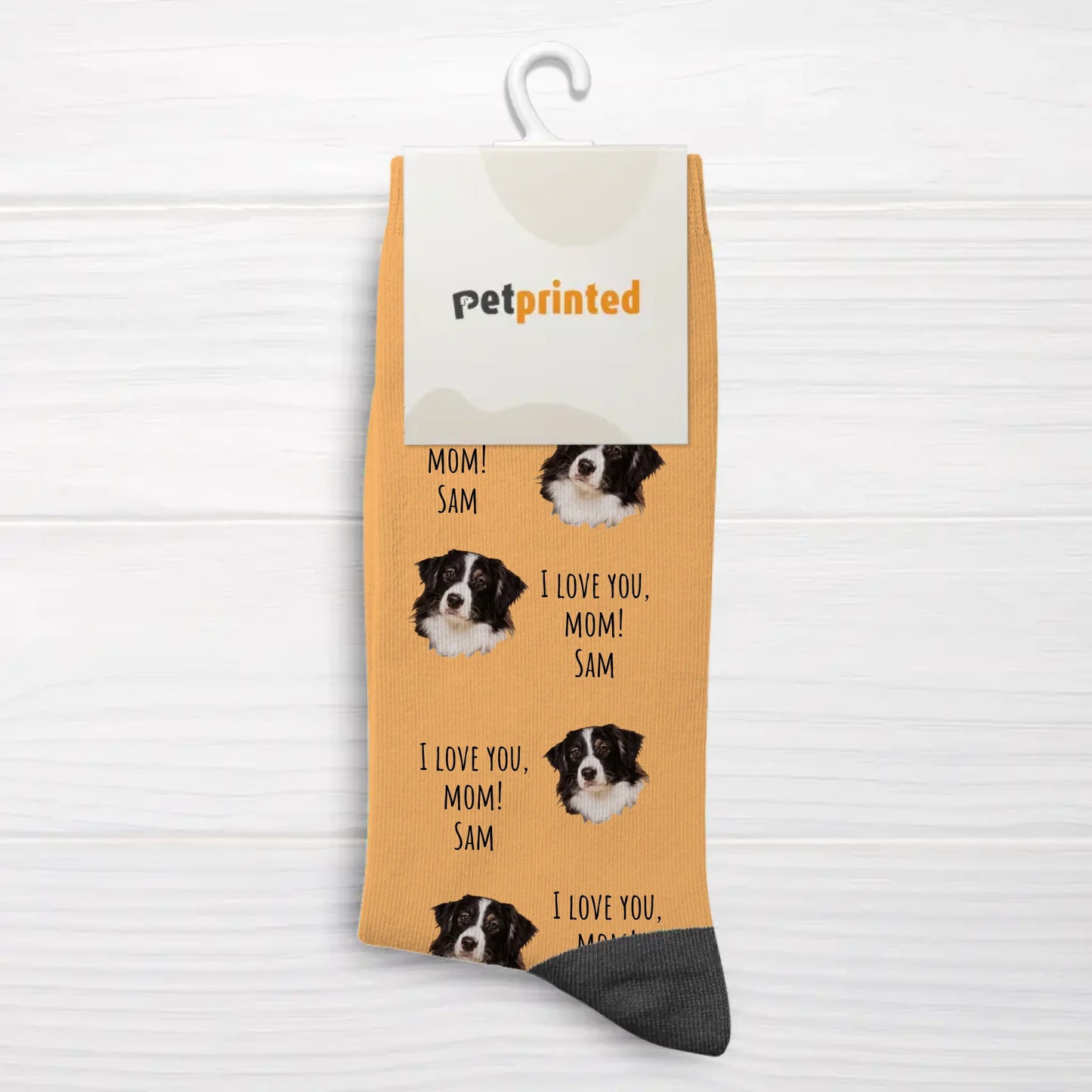 Your photo with text - Personalized Socks