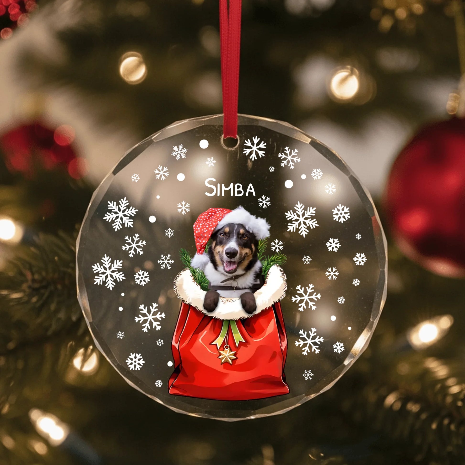 Glass Ornament US SHOP circle