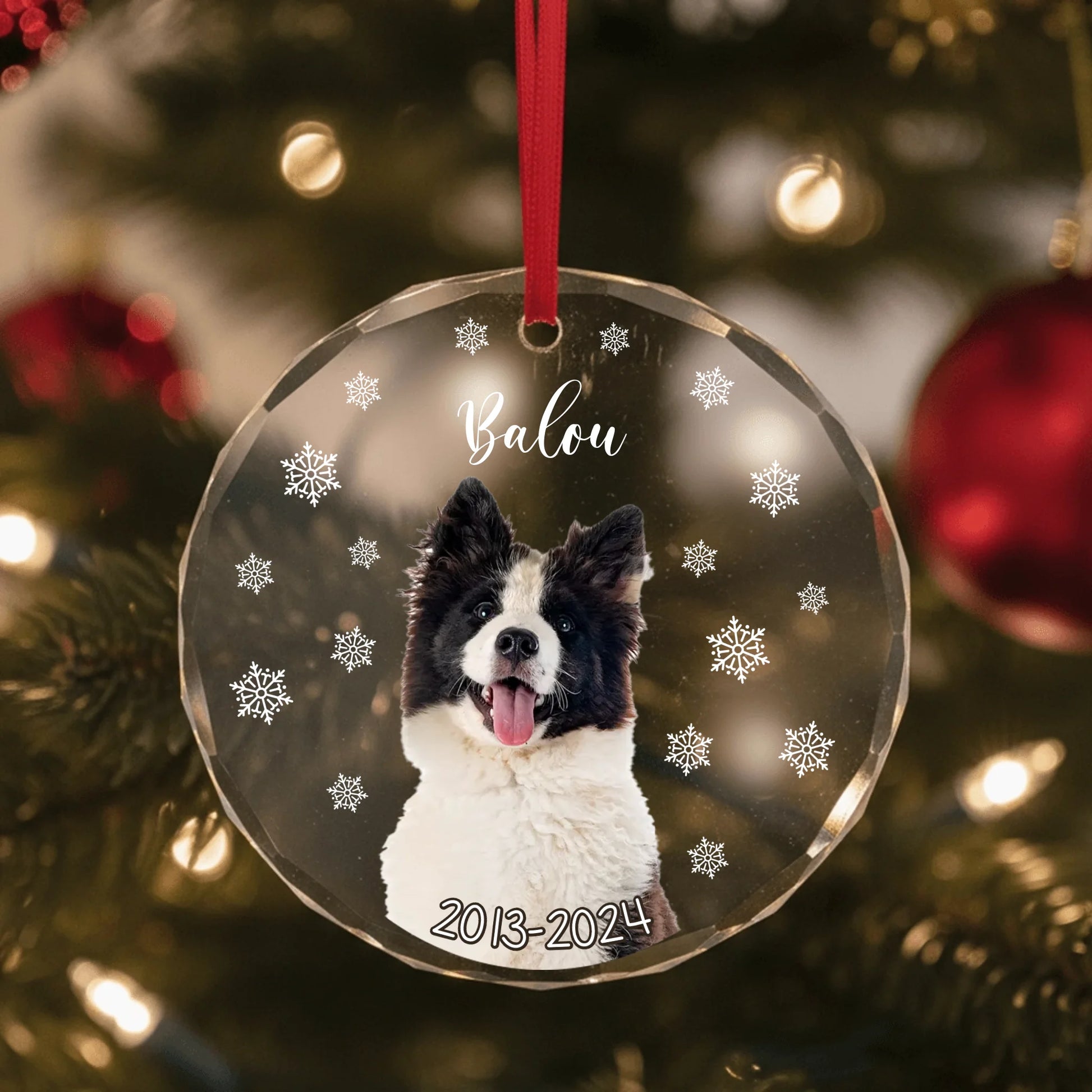 Glass Ornament US SHOP circle