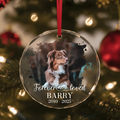 Forever loved - Personalized Glass Ornament - Featured Image
