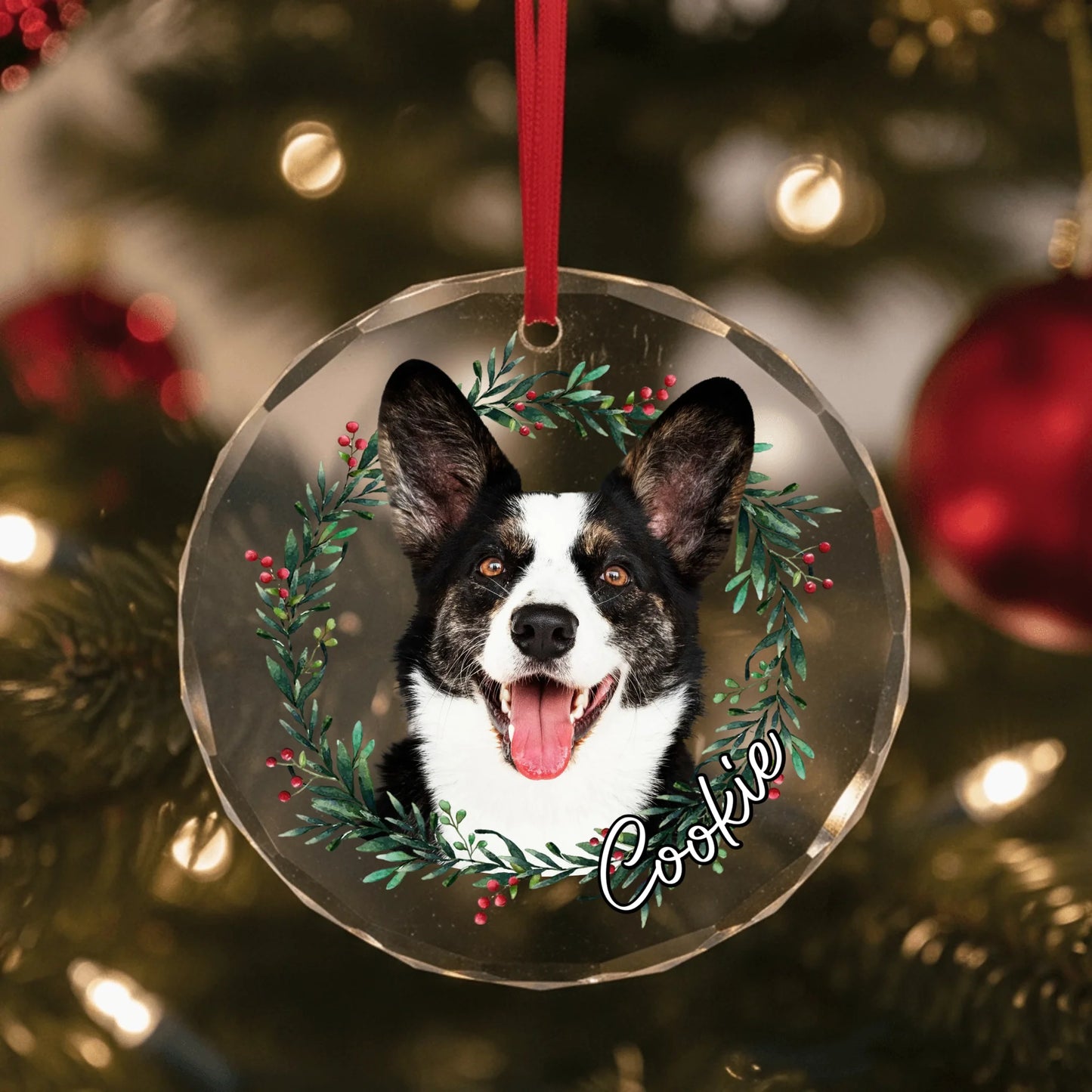 Glass Ornament US SHOP circle