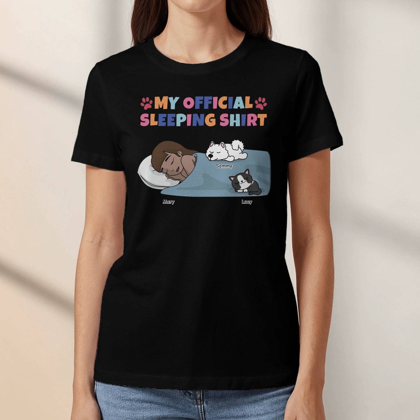 My official sleeping shirt - Personalized T-Shirt
