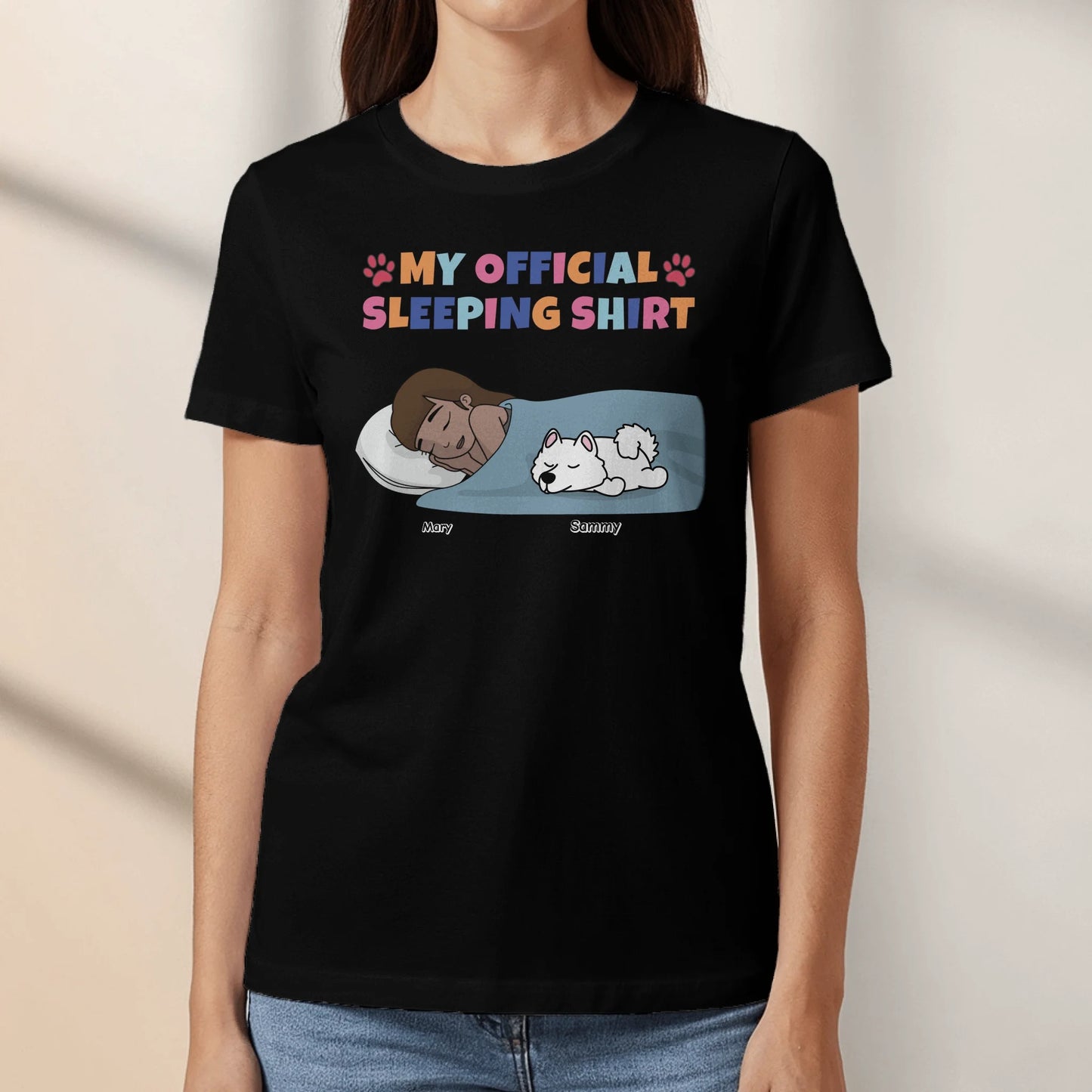 My official sleeping shirt - Personalized T-Shirt