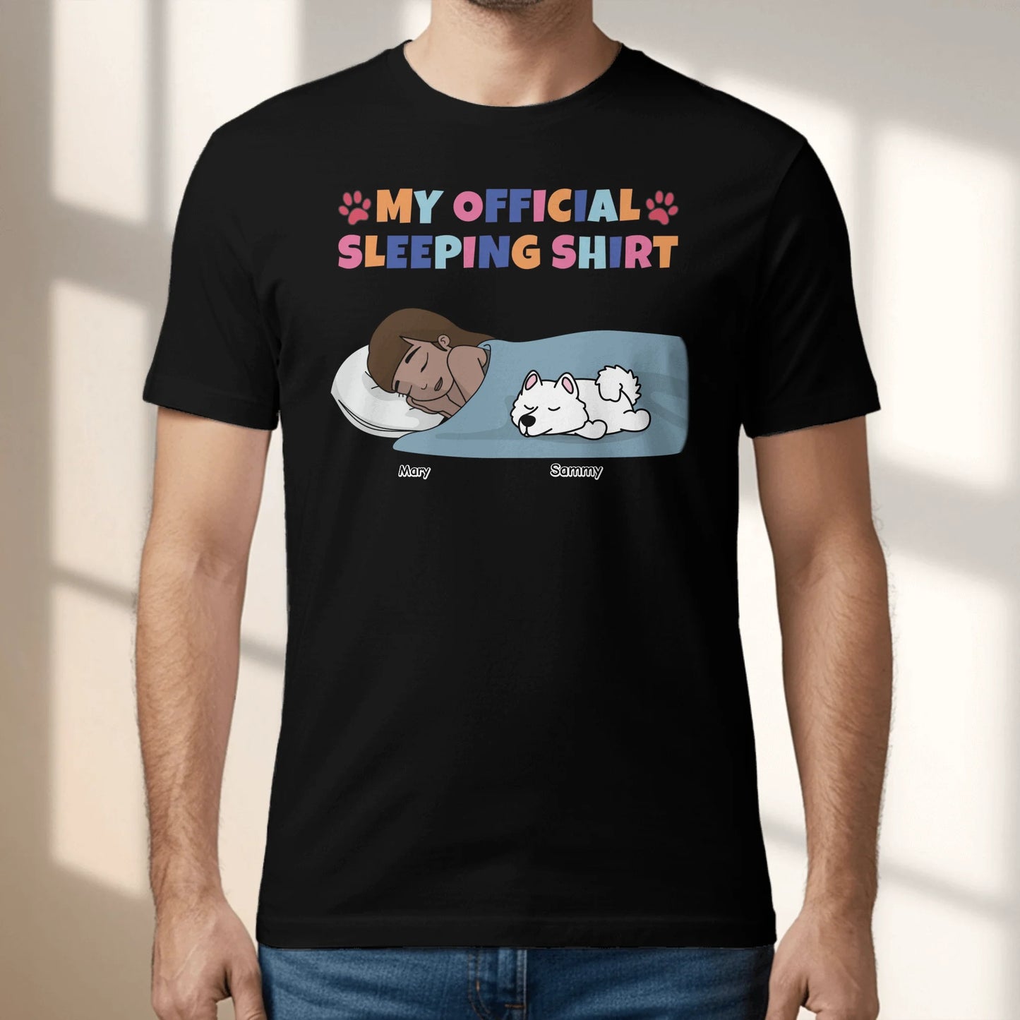 My official sleeping shirt - Personalized T-Shirt