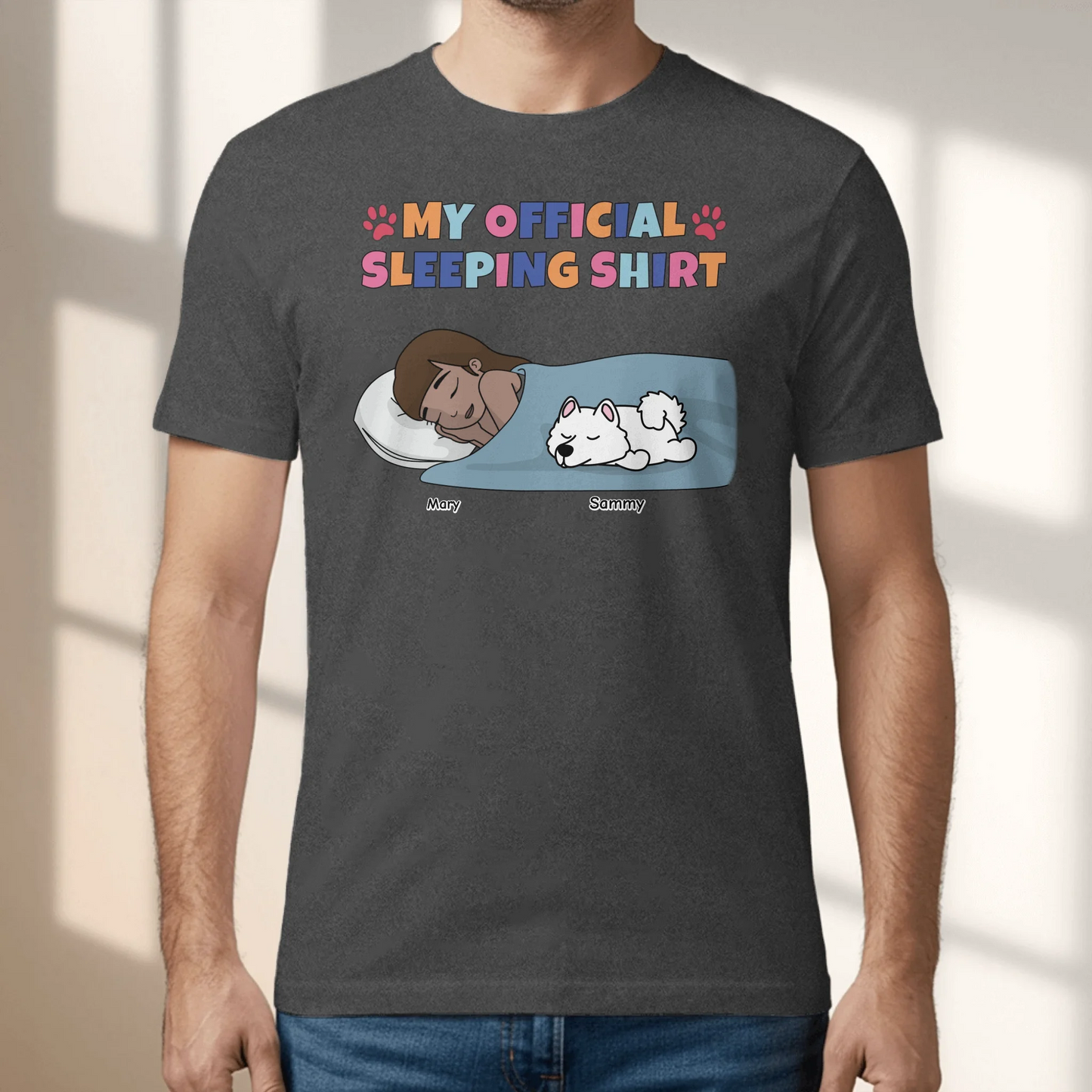 My official sleeping shirt - Personalized T-Shirt