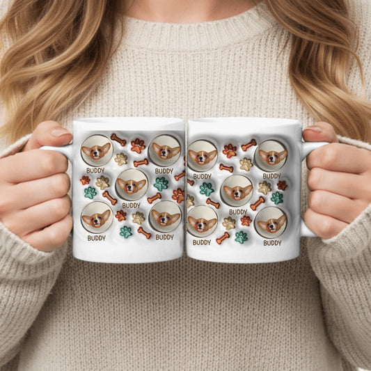 Cute pet heads (3D look) - Personalized Mug