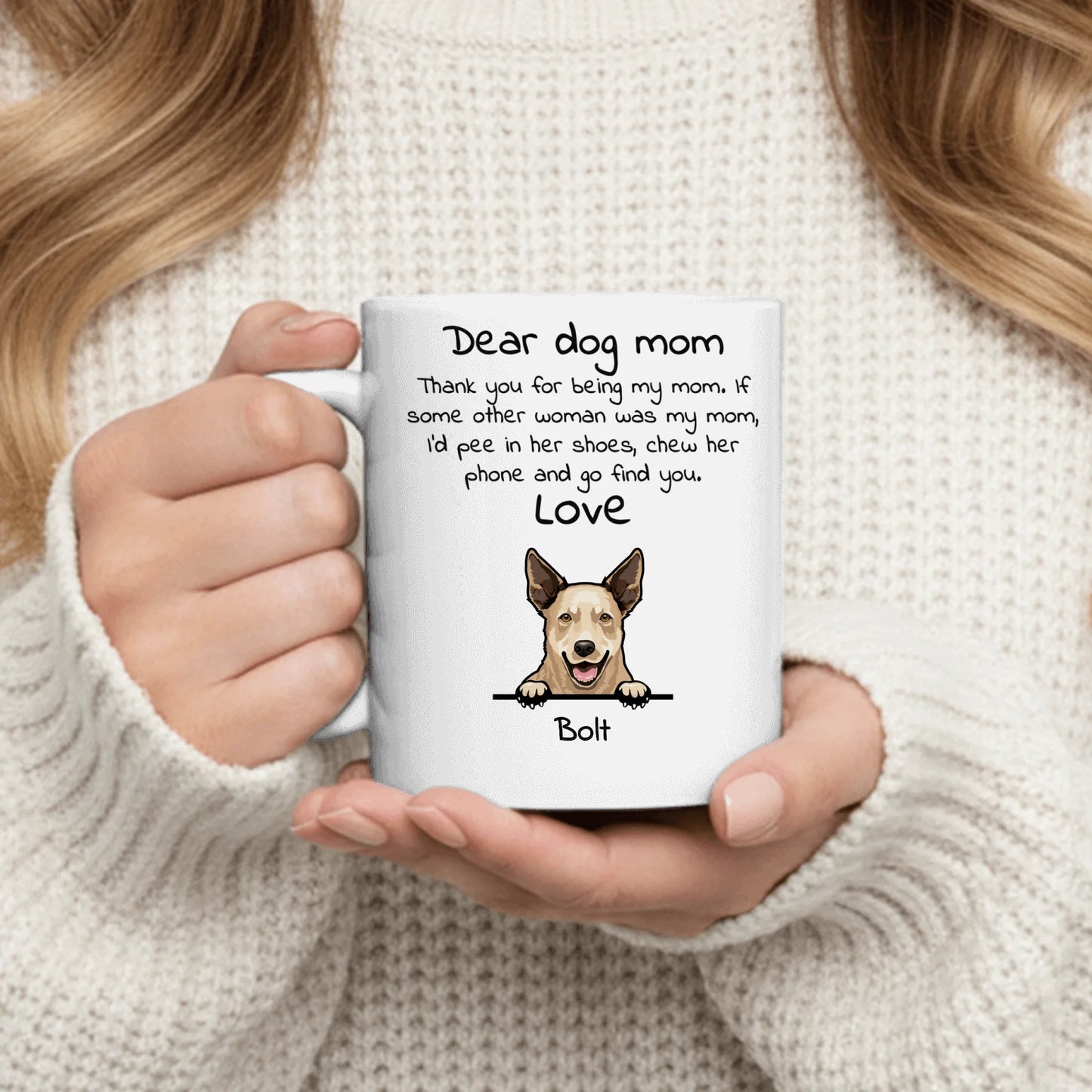 Dear dog mom - Personalized Mug