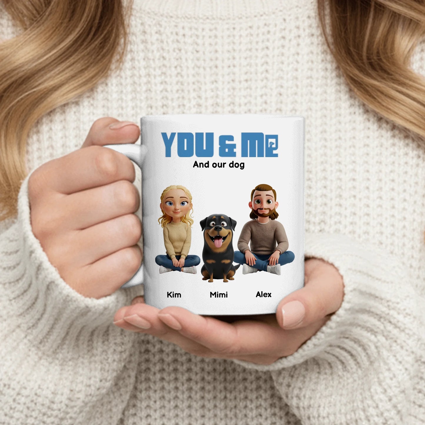 You and me and our animals - Personalized Mug