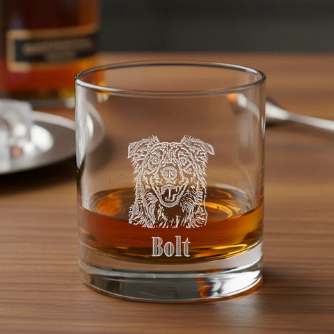 Portrait Sketch - Personalized Whiskey Glass - Featured Image