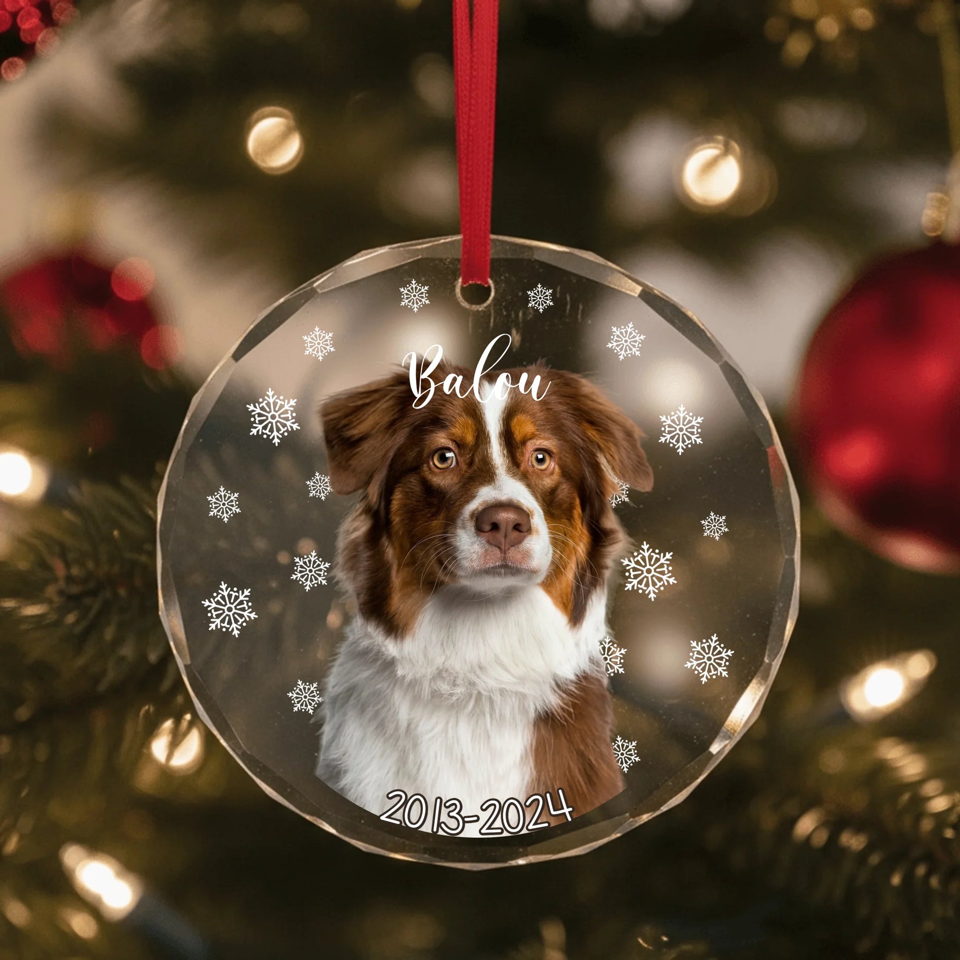 Glass Ornament US SHOP circle