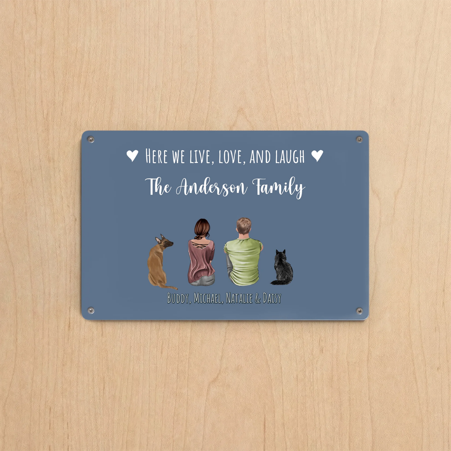 Personalized Door Sign - Couple