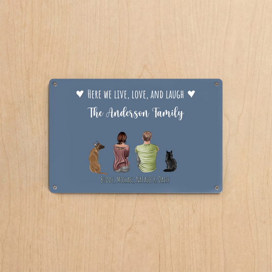 Personalized Door Sign - Couple