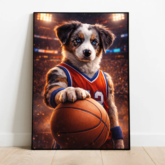 Basketball Pet Portrait - Personalized Poster