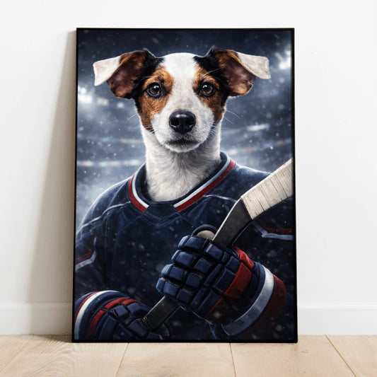 Hockey Pet Portrait - Personalized Poster