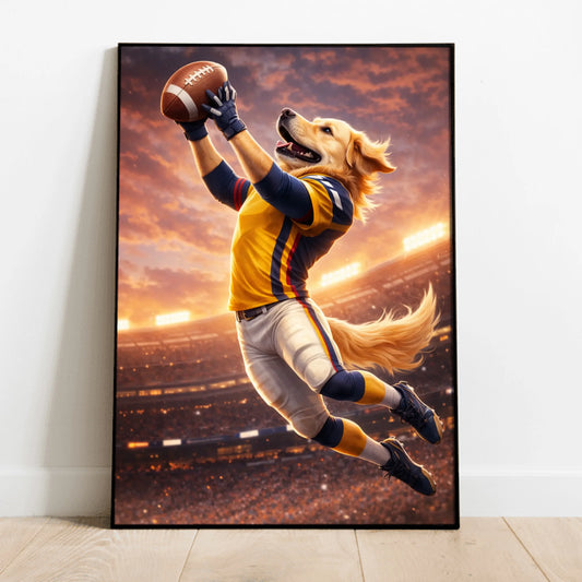 Football Pet Shot - Personalized Poster