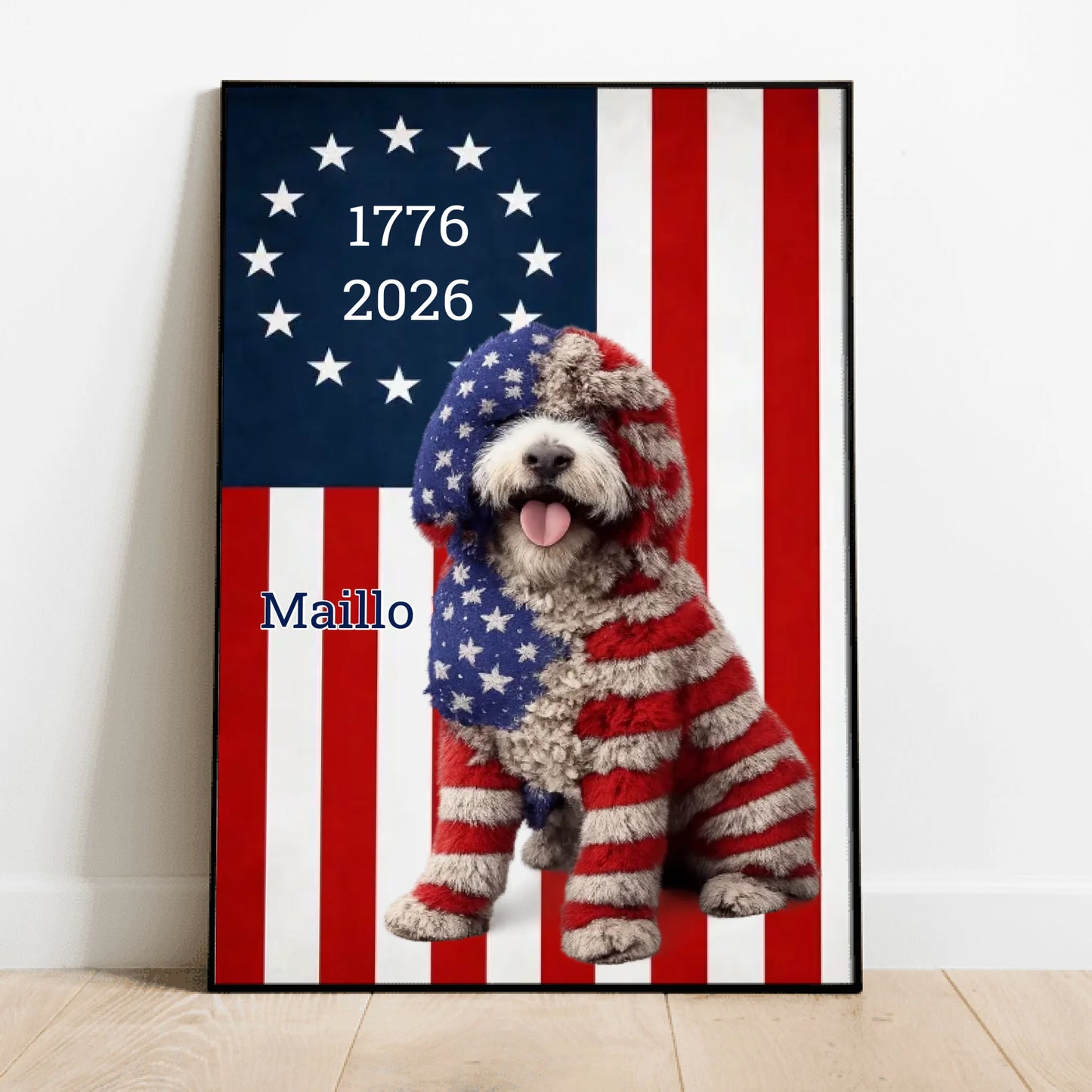 US Flag & Fur Poster - Personalized Poster