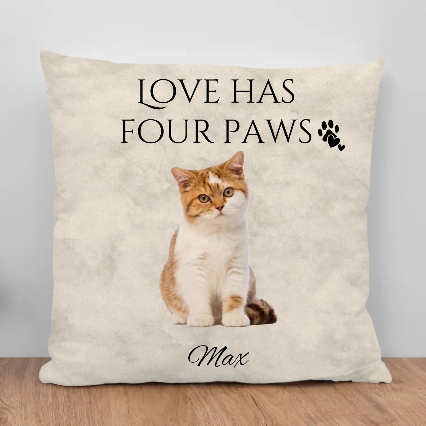 Love has four paws - Personalized Pillow