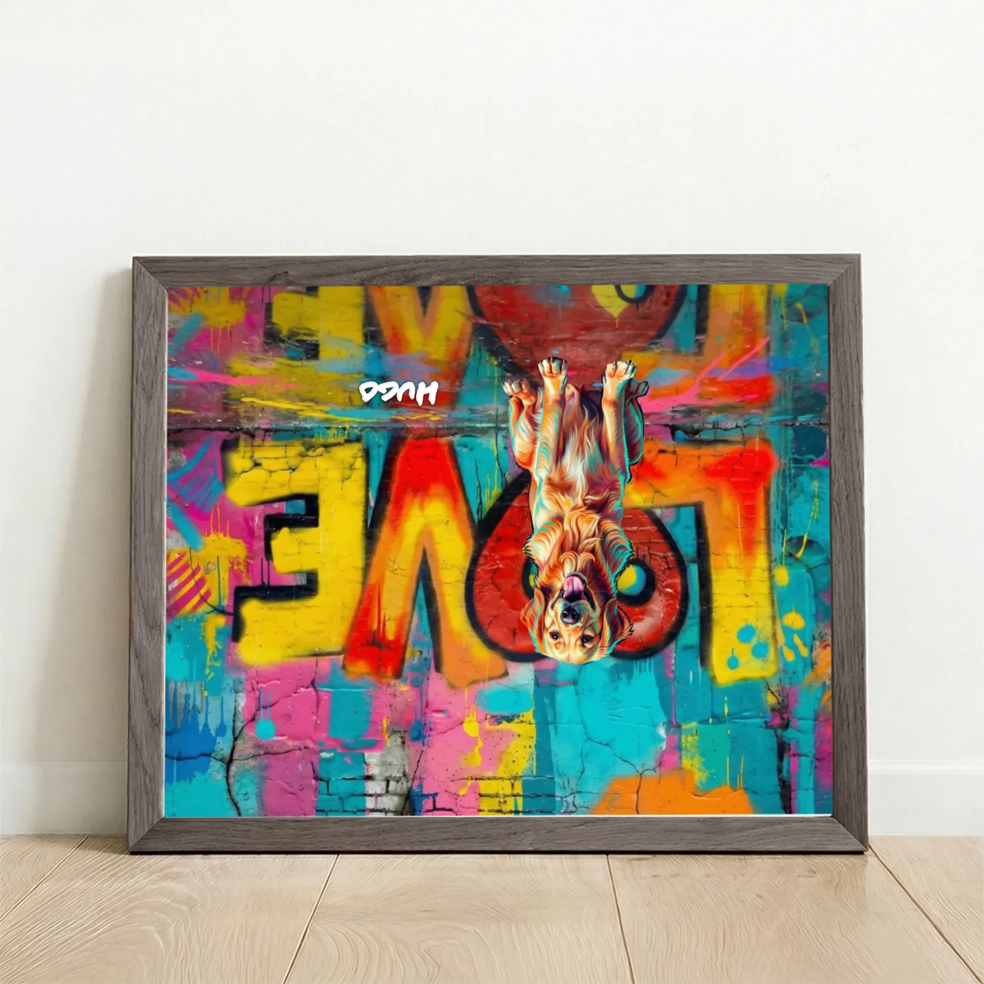 Framed Poster UK horizontal oak