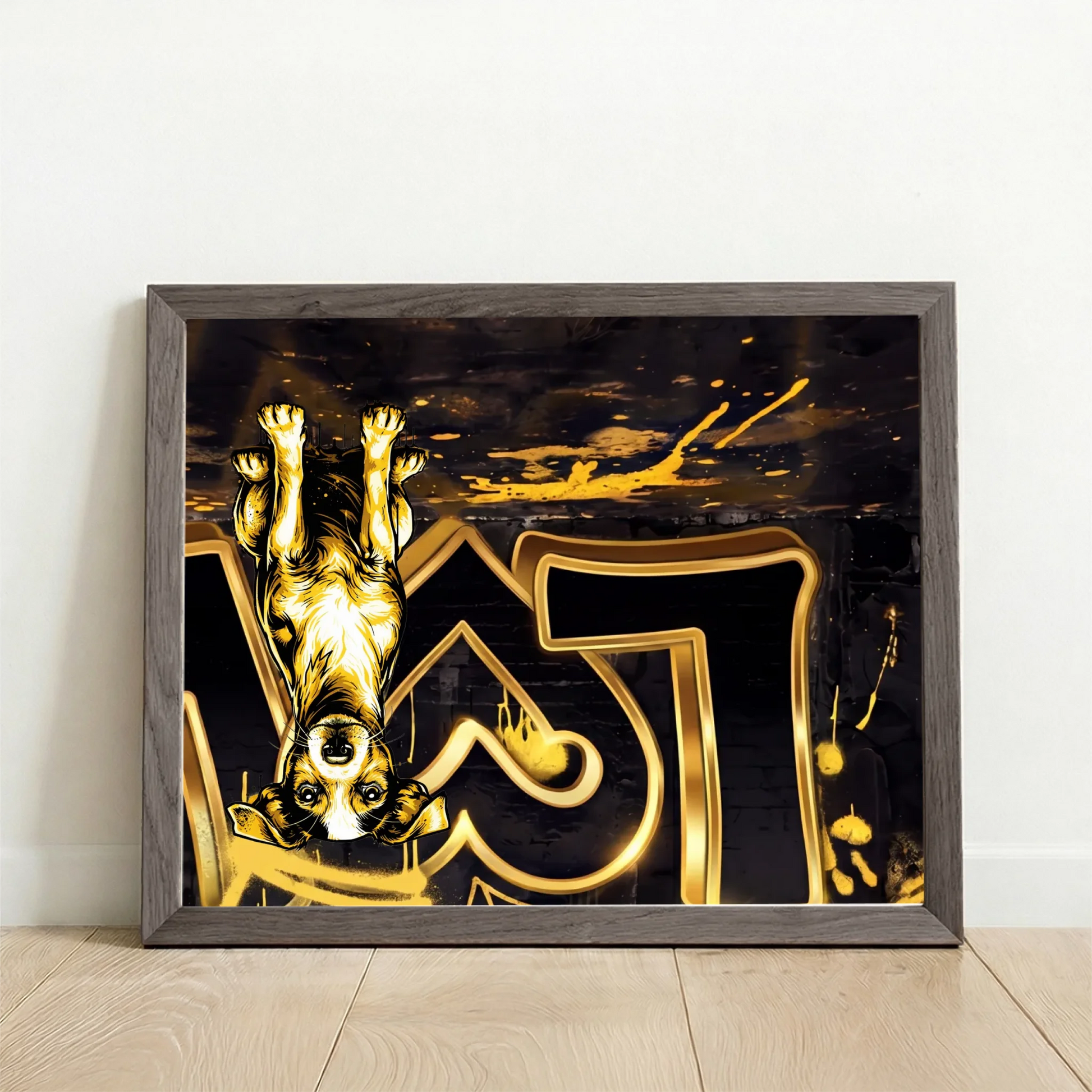 Framed Poster UK horizontal oak