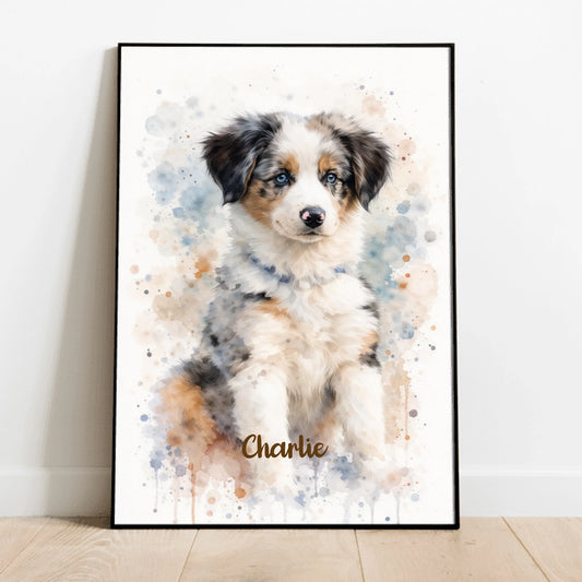 Watercolor Realistic Portrait - Personalized Poster