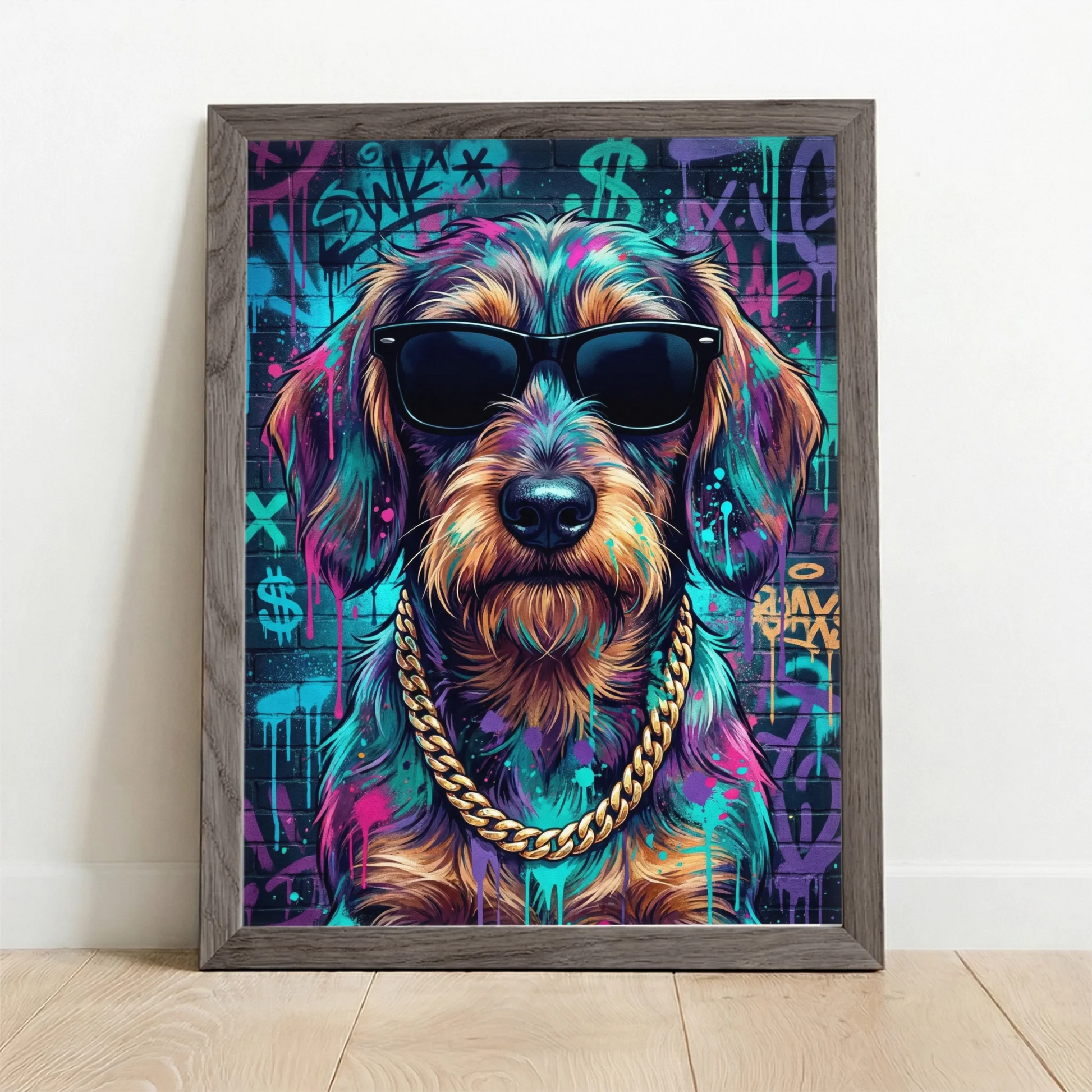 Framed Poster UK oak