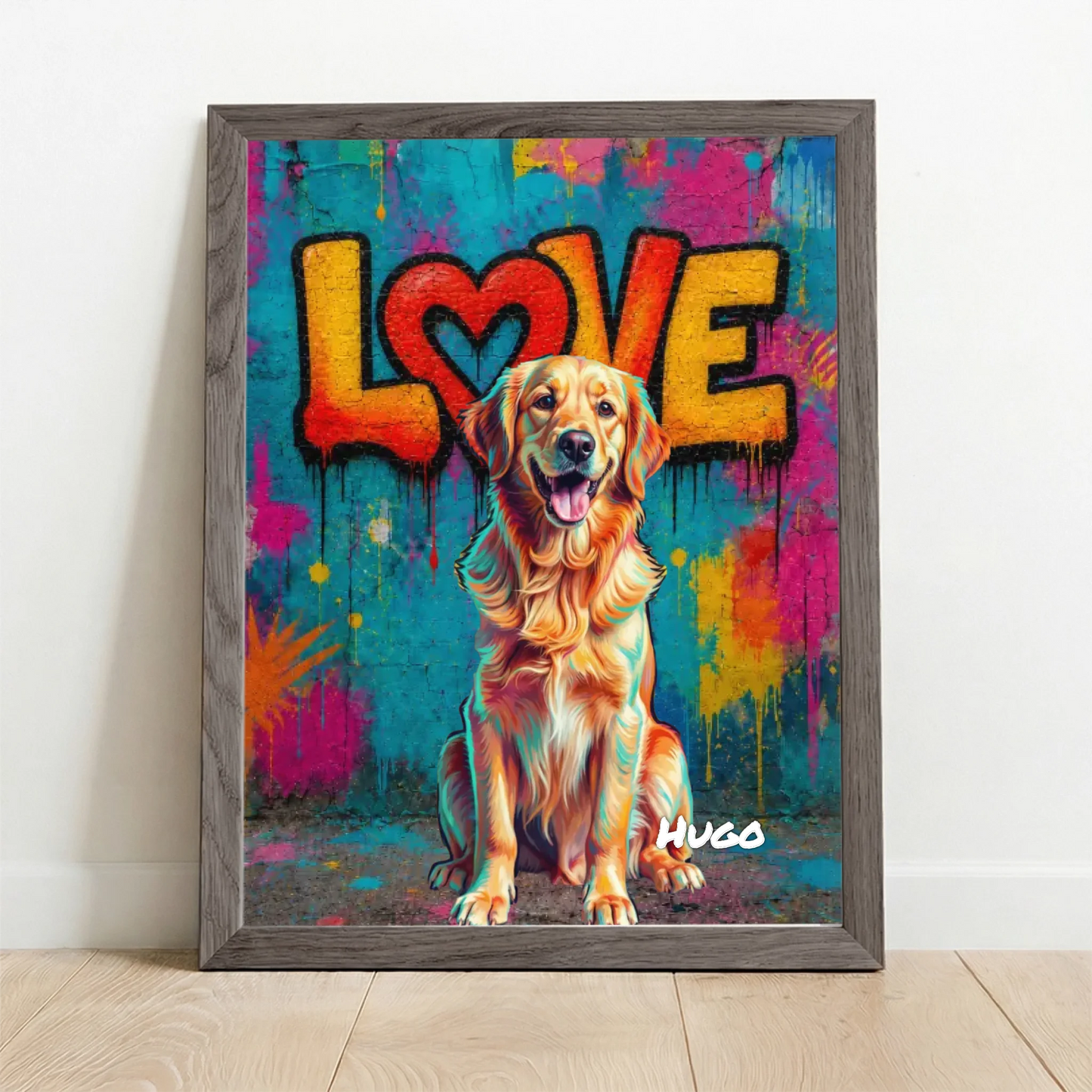 Framed Poster UK oak