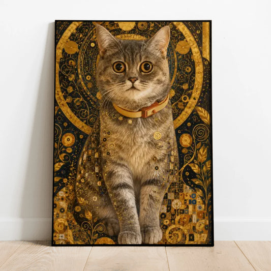 Golden Pet (Klimt Style) - Personalized Poster