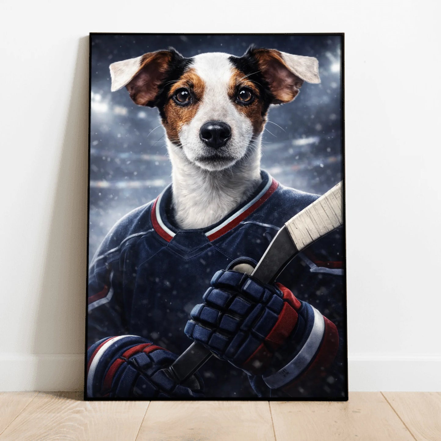 Hockey Pet Portrait - Personalized Poster