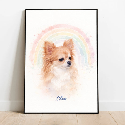 Rainbow Watercolor - Personalized Poster