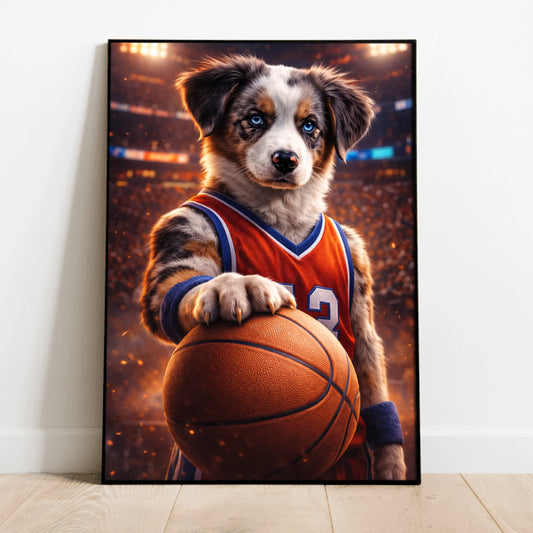 Basketball Pet Portrait - Personalized Poster