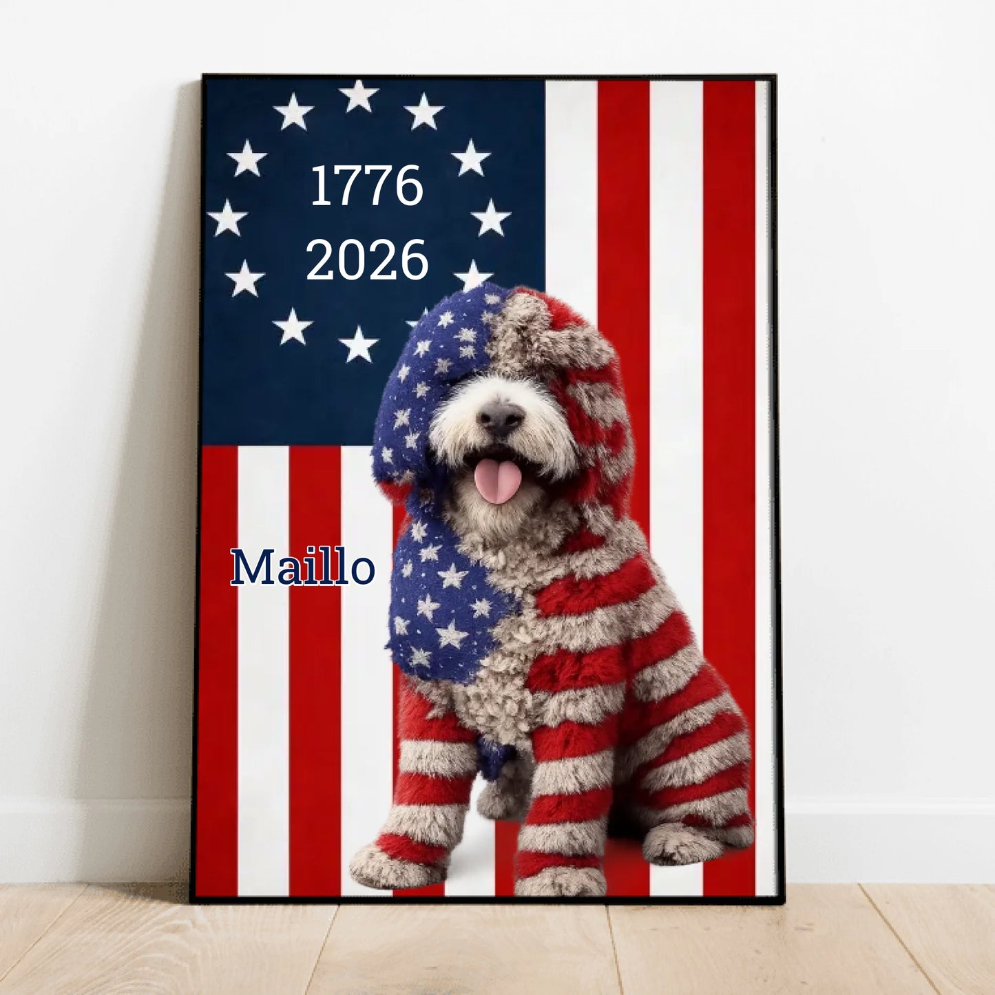 US Flag & Fur Poster - Personalized Poster