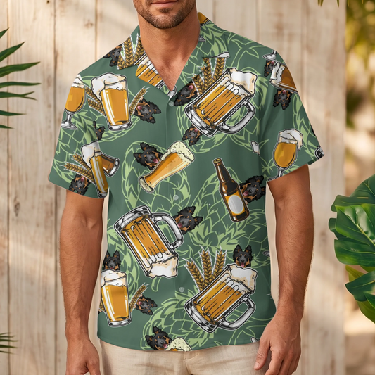 Beer with dogs - Personalized Hawaiian Shirt