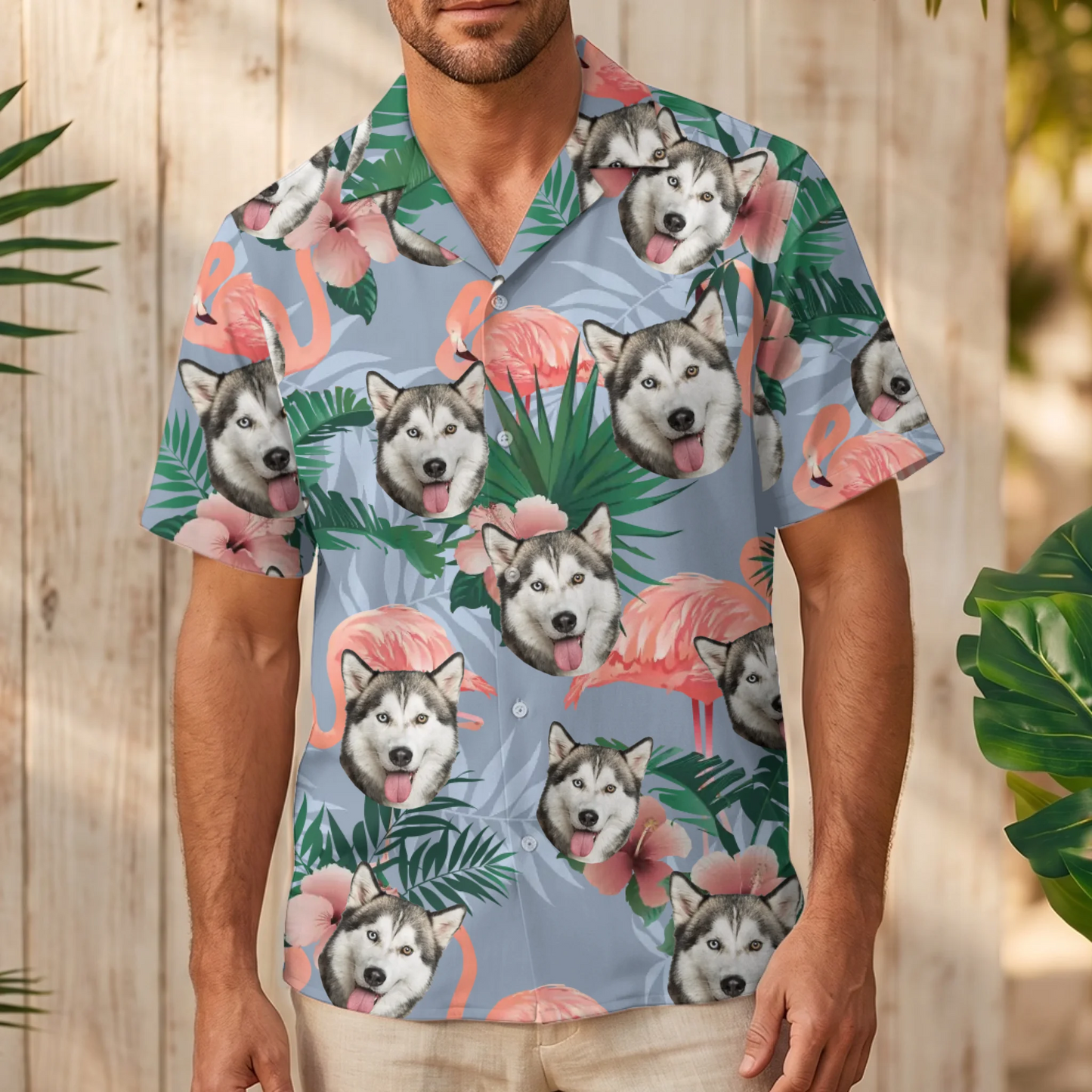 Flamboyant print  - Personalized Hawaiian Shirt