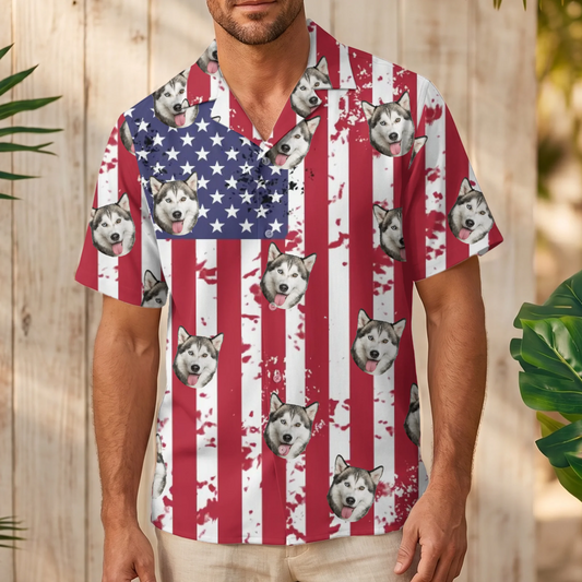 Personalized Hawaiian Shirt - Paws & Stripes
