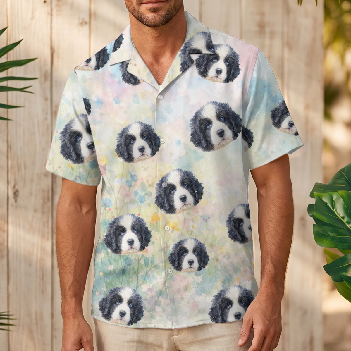Personalized Hawaiian Shirt - Watercolor