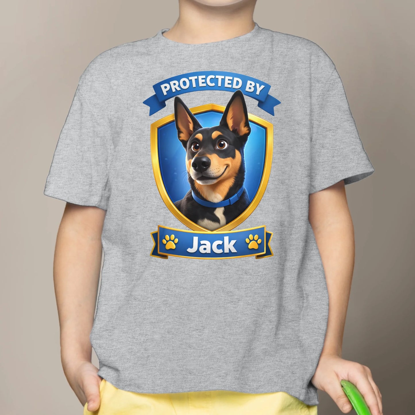 Protected By - Personalized Kids T-Shirt
