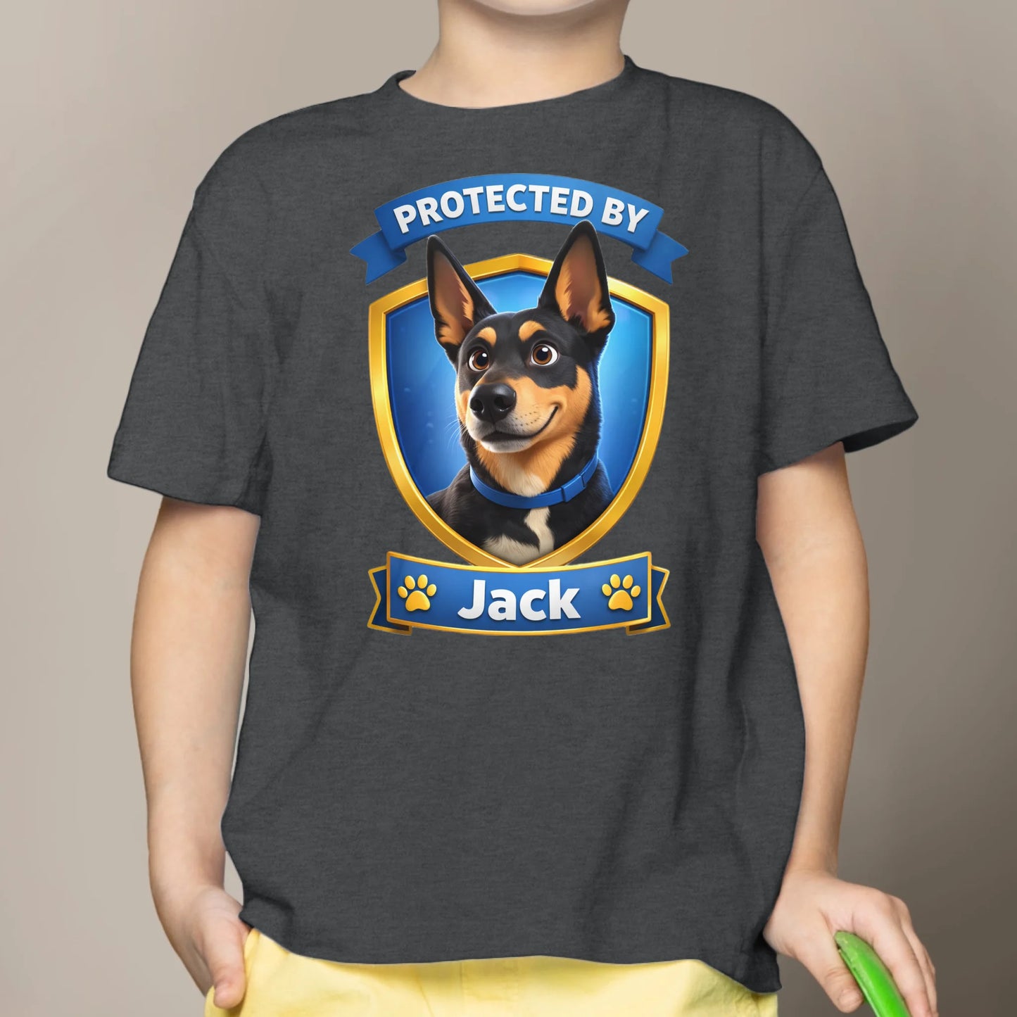 Protected By - Personalized Kids T-Shirt