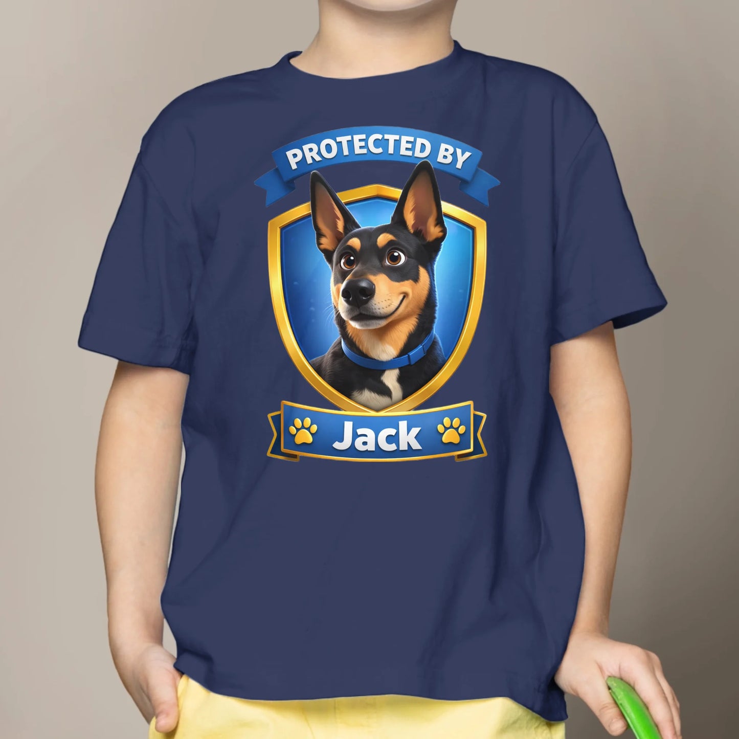 Protected By - Personalized Kids T-Shirt