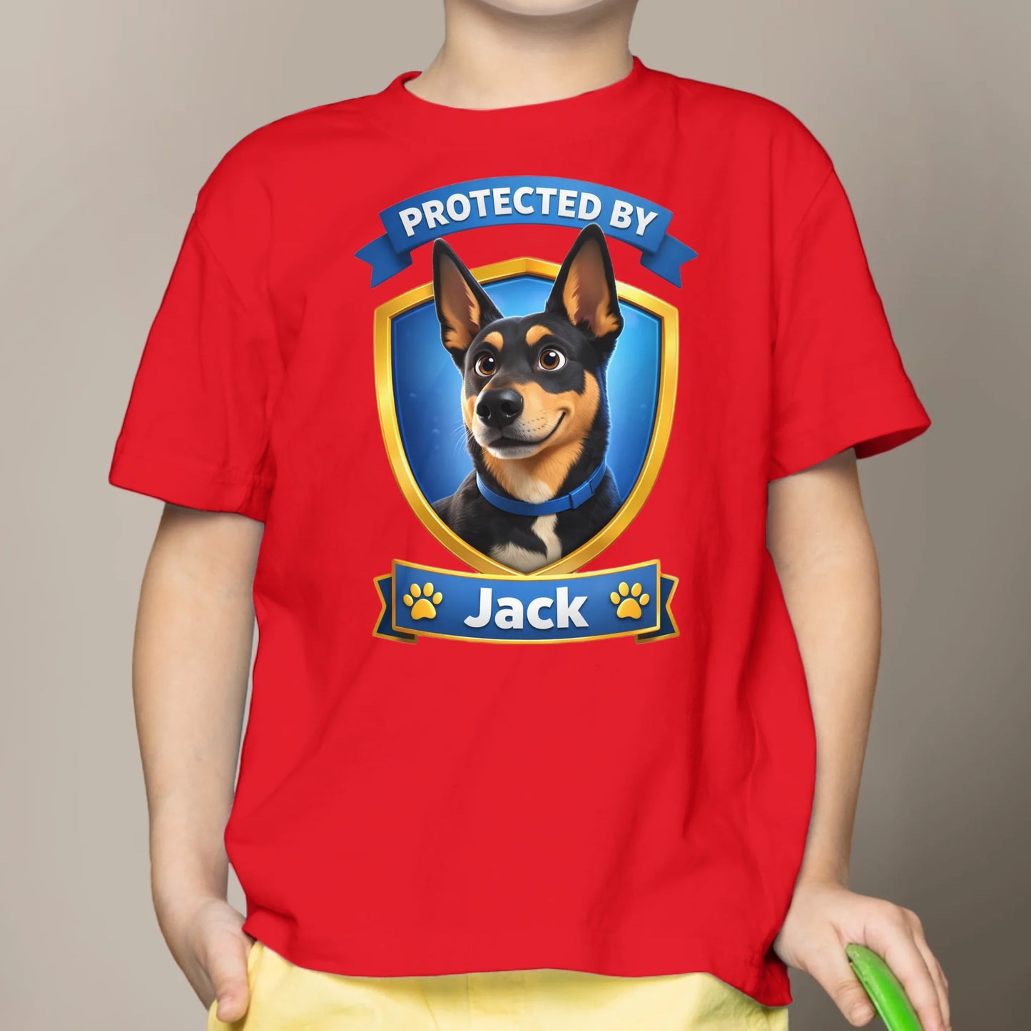 Protected By - Personalized Kids T-Shirt