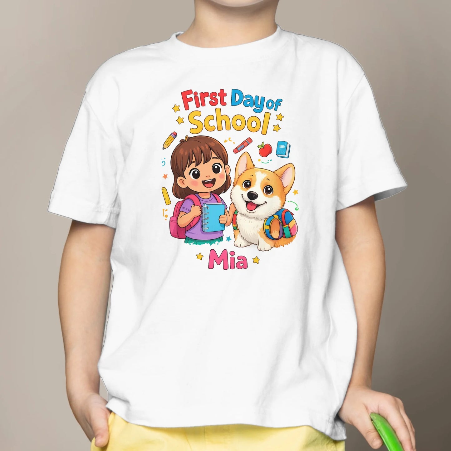 First Day of School - Personalized Kids T-Shirt